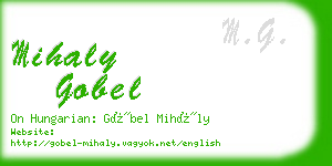 mihaly gobel business card